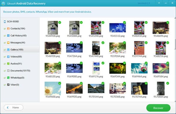 Restore Deleted Photos from Samsung without Backup.