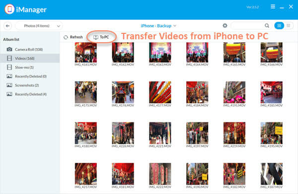How you can use Gihosoft iManager to transfer videos from iPhone to computer.