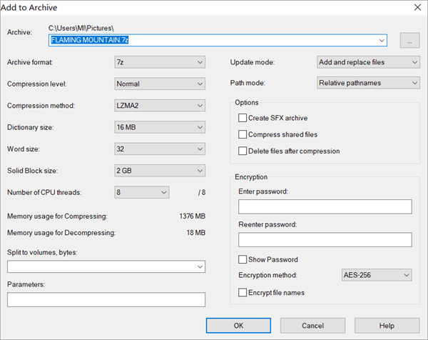7-Zip is a popular file archive for compressing multiple files in different formats as a single .7z file.