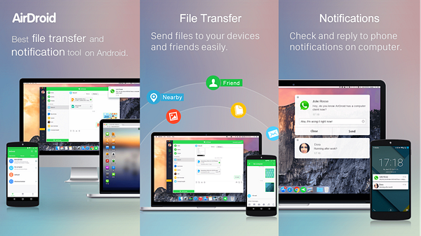 AirDroid is best Android File Transfer Apps to Transfer Android Data.