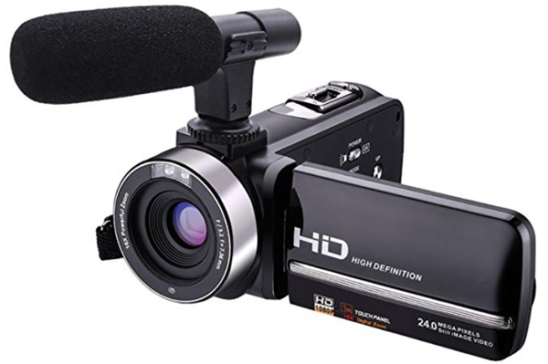 Video Camera Vlogging Camera with Microphone Full HD 1080p 30 fps 24.0 MP by Sunlea Tech