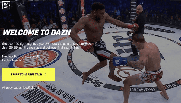 DAZN is one of the best live sports streaming sites.