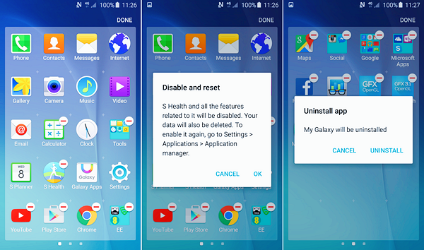 Disable Pre-installed Apps.