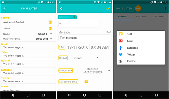 Do It Later to Schedule SMS Messages
