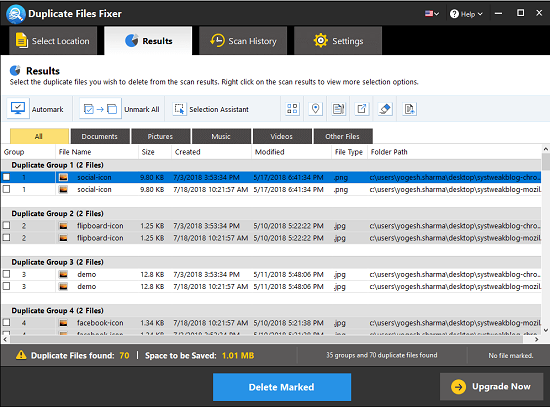 Using to find and delete duplicate photos.