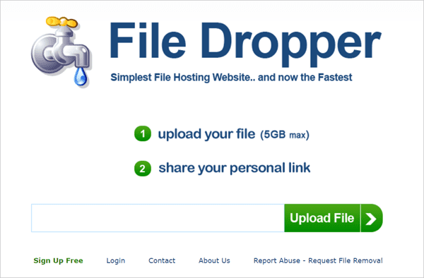 File Dropper is one of the top Best Free File Sharing Sites to Share Large Files Online.