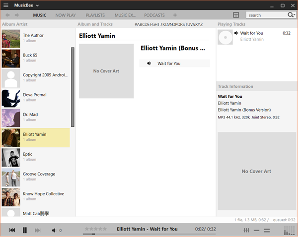 MusicBee is one of the Best 7 Music Players for PC 2019.