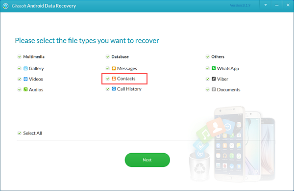 Gihosoft Android Data Recovery.