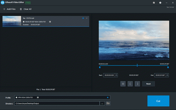 Gihosoft Free Video Cutter is a lossless video cutting software.