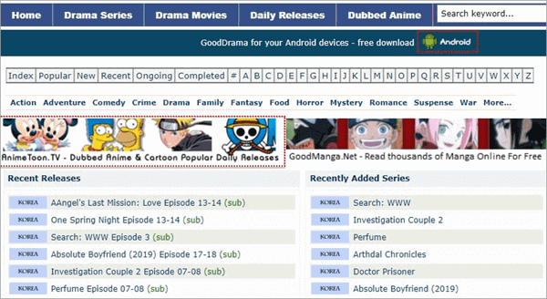 GoodDrama is a brilliant website which is mainly for Korean drama providing.