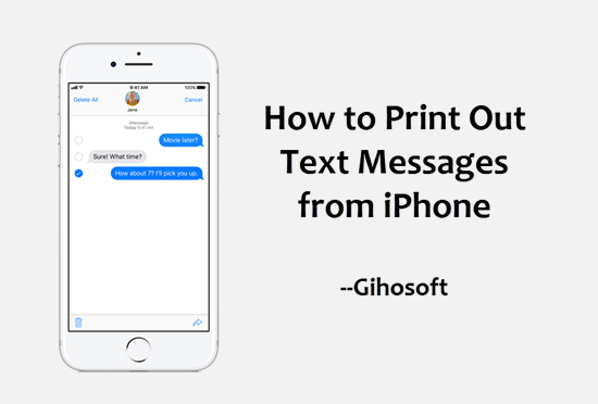 Print Text Messages from iPhone.