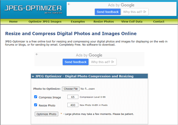 JPEG-Optimizer – Best Online Image Compressor with Variable Level
