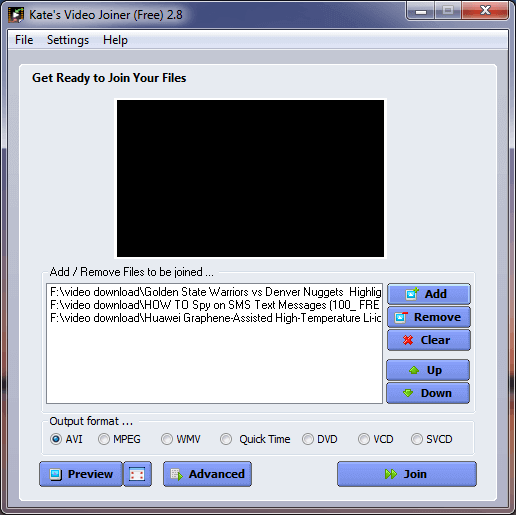 Kate’s Video Joiner is also a great video joiner software