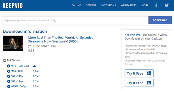 save youtube hd video online