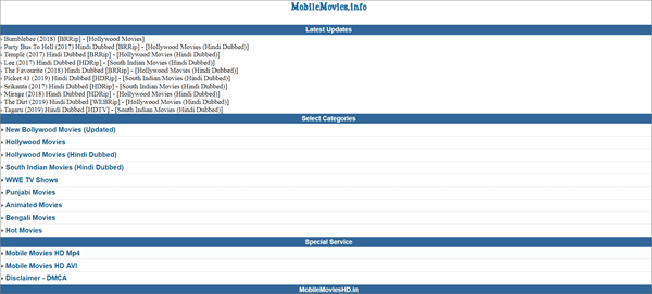 Mobile Movies is one of the best Websites to Download Bollywood Movies Online for Free.