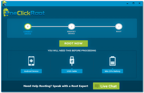 One Click Root is one of the Top 5 Best Free Rooting Apps for Android Phone or Tablet.
