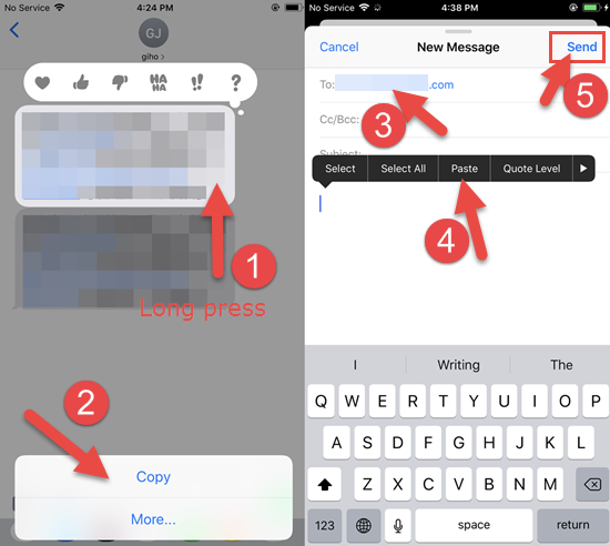 How to Print out Text Messages from iPhone by Email