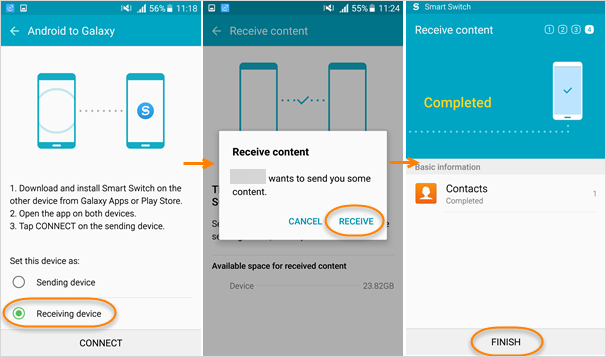 Transfer Contacts from HTC to Samsung Galaxy Note 4