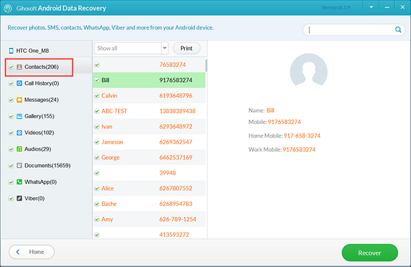 Recover Deleted Contacts on Android