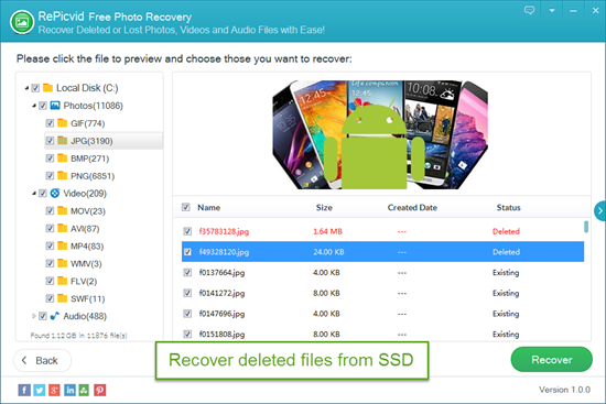 Recover and Save Deleted Files from SSD