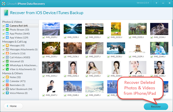 Recover Deleted Photos & Videos from iPhone Directly