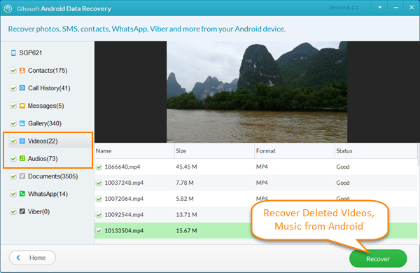 Preview and Recover Deleted Videos on Android