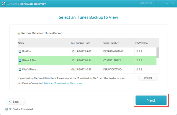 Retrieve Deleted Photos and Videos from iTunes Backup