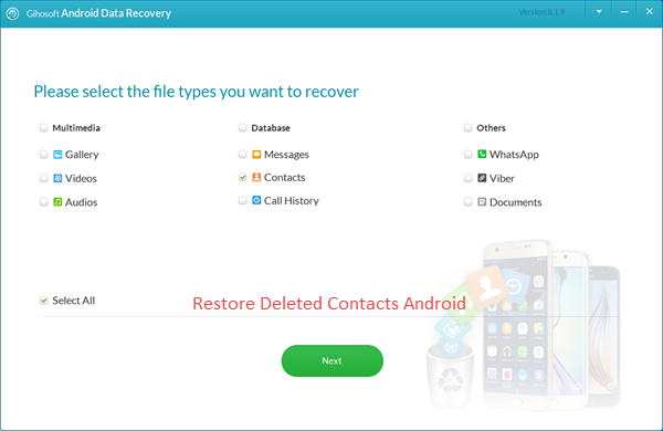 Restore Deleted Contacts Android