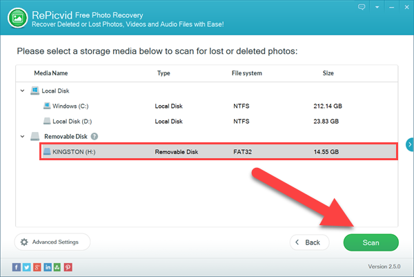 Scan for Deleted Fujifilm Photos from Memory Card