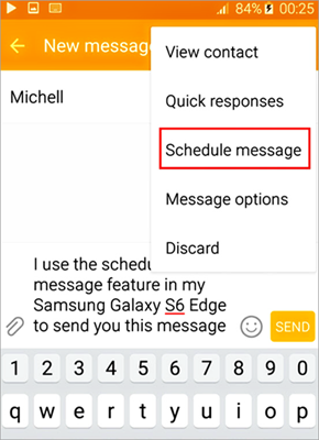 Use your phone built-in features to Schedule SMS Messages.