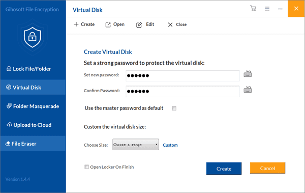 Set a new password to Encrypt Photos Before Uploading to Cloud.