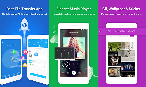 Shareit is best Android File Transfer Apps to Transfer Android Data.