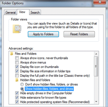 ow to Show Hidden Files in Windows 7