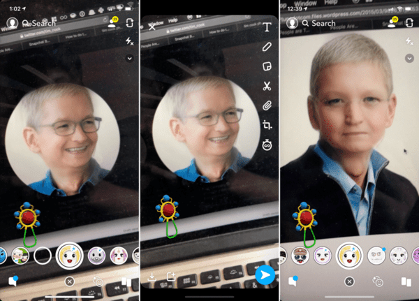 How to use Baby filter on other people and celebrities?
