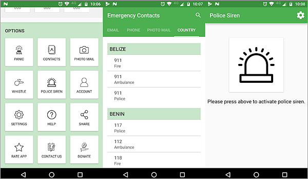 Using third-party in Case of Emergency Apps