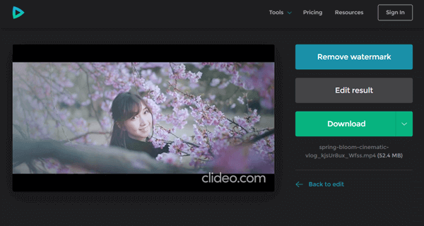 Select Output Format and Start Trimming