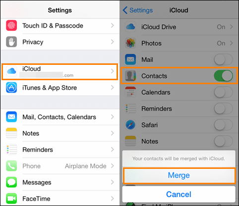 Transfer Contacts from Android to iPhone SE/6S Plus/6S Move Contacts from Android to iPhone with iCloud