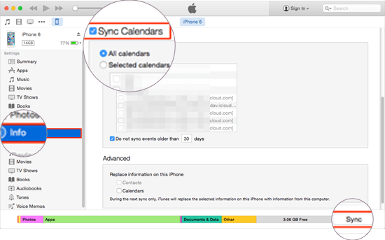 Get iPhone Calendar to Sync with Computer