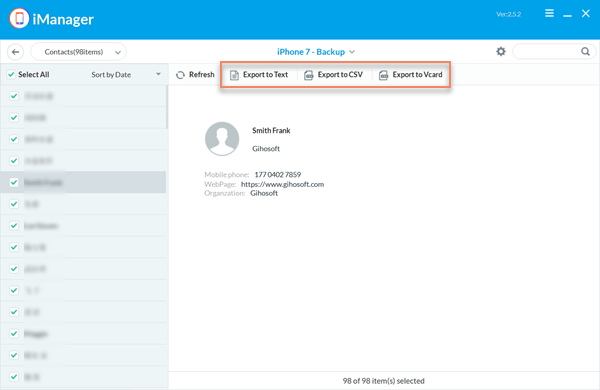 To backup contacts on iPhone without iTunes or iCloud.