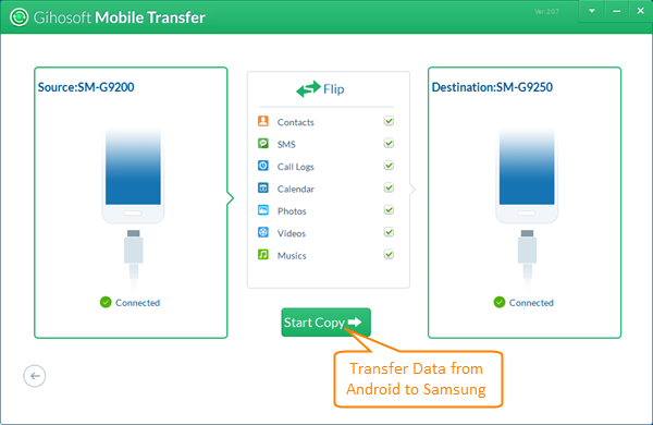 Transfer Data from Android to Samsung Galaxy
