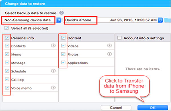 Transfer Data from iPhone to Samsung via Smart Switch