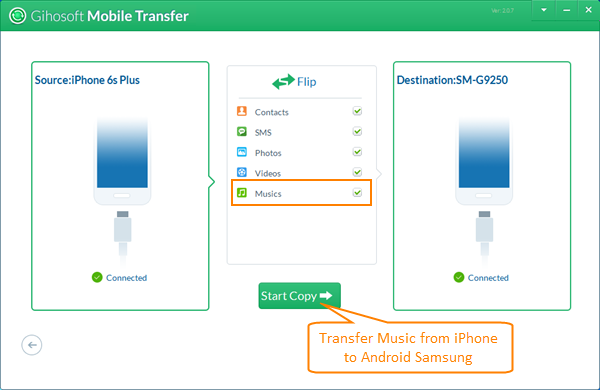 Transfer Music from iPhone to Android Samsung