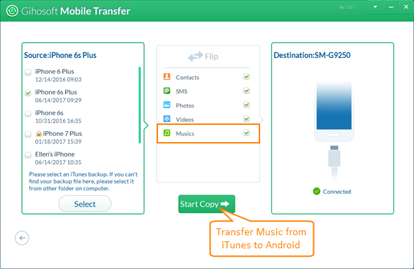 Transfer Music from iTunes to Android