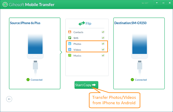 Transfer Photos and Videos from iPhone to Android