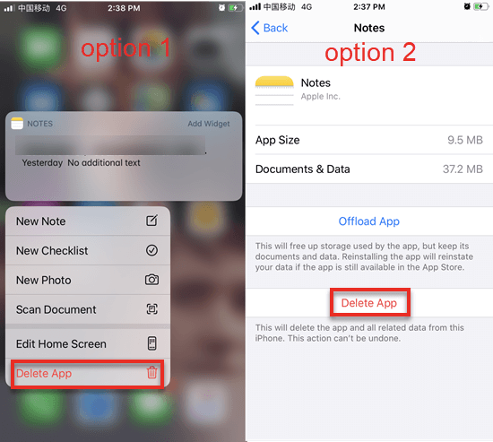 Uninstall App from iPhone or iPad
