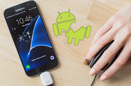 Using OTG adapter to Unlock Android Phone with Broken Screen.