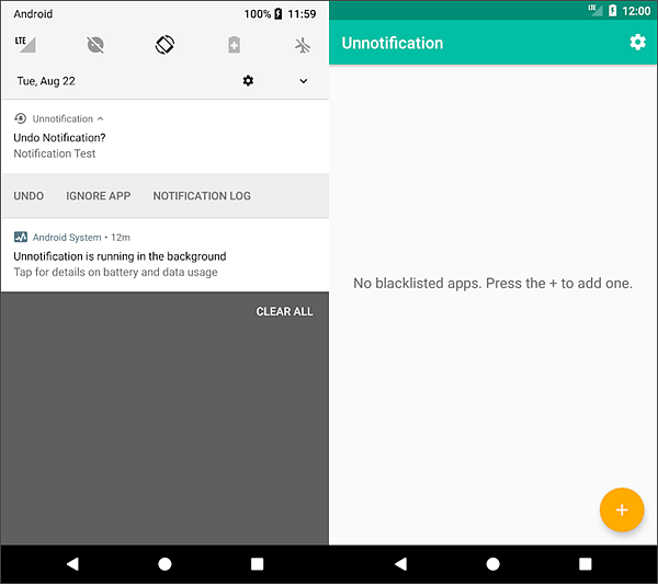 Using Unnotificaion App