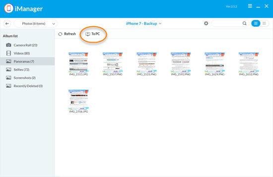 estore from iTunes Backup by Gihosoft iManager.