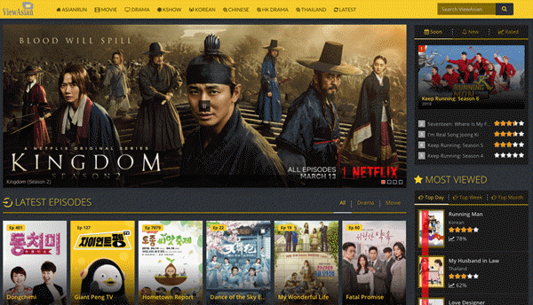 ViewAsian is our last pick in this list but trust us that it is another very good website.